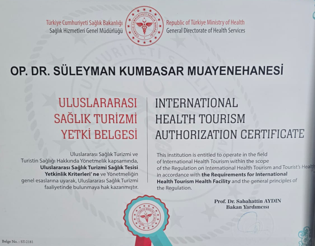 sağlık turizmi yetki belgesi